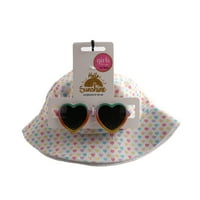 Pastel Kalpler Kova Şapka + Güneş Gözlüğü seti