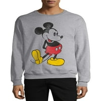 Mickey Mouse Klasik Erkek ve Büyük Erkek Grafik Polar Sweatshirt