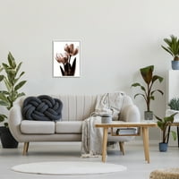Stupell Modern Lale Siluet Duo Botanik ve Çiçek Fotoğrafçılığı Beyaz Çerçeveli Sanat Baskı Duvar Sanatı