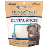 Amerikan Kennel Club DentaCare Günlük Ağız Bakımı Diş Çubukları Köpek Muameleleri, 13. Oz