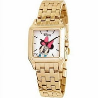 Minnie Mouse Kadın Mükemmel Kare Saat, Altın Tonlu Bileklik