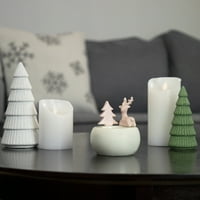 Northlight 4.5 ağaç Noel çay ışık mumluk ile pembe ren geyiği