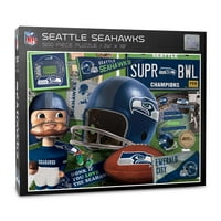 Seattle Seahawks Retro Serisi Bulmaca 15 x20