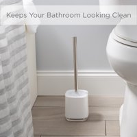 Beyaz Banyo Bliss Lüks Plastik Tuvalet Fırçası Tutucu