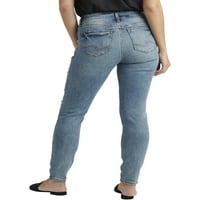 Gümüş Jeans A.Ş. Kadın Elyse Mid Rise Skinny Jeans, Bel Ölçüleri 24-36