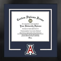 Arizona Üniversitesi Wildcats 11w 8.5h Ruh Diploması Manhattan Bonus Kampüs Görüntüleri ile Siyah Çerçeve Litografi