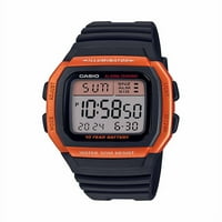 Casio Erkek Spor Dijital Saat, Siyah Turuncu W96H-4A2V