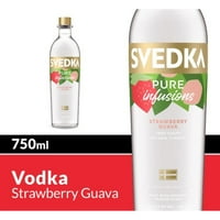 Saf infüzyonlar Çilekli Guava Aromalı Votka, ml Şişe,% 30 ABV
