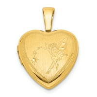 Primal gümüş gümüş altın kaplama peri kalp madalyon kablo zinciri ile
