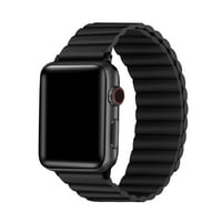 Apple Watch boyutları için Posh Tech Manyetik Silikon Yedek Bant - Siyah