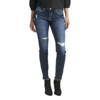 Gümüş Jeans A.Ş. Kadın Suki Orta Rise Skinny Bacak Kot Pantolon, Bel Ölçüleri 24-34