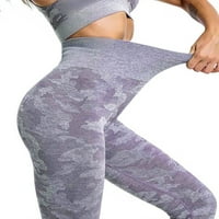 Yaavıı Camo Dikişsiz Yüksek Bel Tayt Kadınlar için Spor Yoga Pantolon Spor Koşu Egzersiz