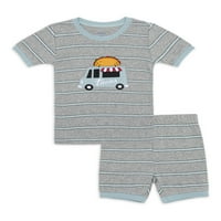 Petit Lem Erkek Çocuk Kısa Kollu Üst ve Şort Pamuklu Pijama Takımı, 2'li, Beden 4-14