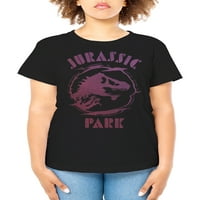 Jurassic Park kadın Gençler Grunge Kısa Kollu Grafik Tee