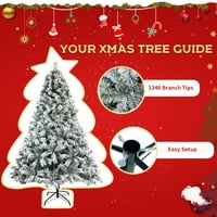 Kar Akın Noel Ağacı, Yapay Tatil Noel Ağacı, Aukfa Şube İpuçları, 7.5ft Yapay Köknar Chritmas Ağaçları ile Metal