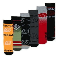 Naruto Shippuden Erkek Çorapları, 6'lı Paket