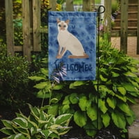 Carolines Hazineleri CK5071GF Tonkinese Kedi Karşılama Bayrağı Bahçe Boyutu, Küçük, çok renkli