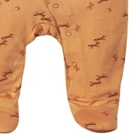 Modern Anlar Gerber Süper Yumuşak Bebek Unise Uyku 'n Oyun Ayaklı Pijama, Boyutları Preemie-6 9M