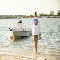 Realtree erkek Uzun Kollu Performans Balıkçılık grafikli tişört