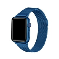 Apple Watch boyutları için Posh Tech Infinity Paslanmaz Çelik Hasır Yedek Bant - Mavi