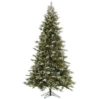 Vickerman 4.5 'buzlu balsam köknar yapay Noel ağacı, Sıcak beyaz Dura-Lit® led ışıklar