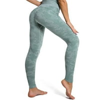 Yaavıı Camo Yoga Tayt Kadınlar için Yüksek Bel Elastik Pantolon Egzersiz Spor Koşu