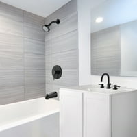Tasarım Evi Eastport II Tek Fonksiyonlu Duş Başlığı, Tek Kulplu Musluk, Banyo için Rozet ve Valfli Modern Banyo ve