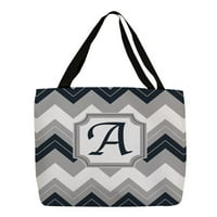 Chevron Monogram Tote Çanta