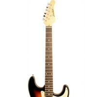 Testere dişi El İşi Americana ES Klasik Elektro Gitar ChromaCast sert çanta, Sunburst Nane Yeşili Pickguard