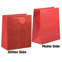 Kağıt Büyük Çok Renkli Parıltılı Hediyelik Çantalar, 5,12 Paket