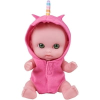 Benim Tatlı Aşk Cutesies 5 Pembe Unicorn Kıyafeti ile Vinil Bebek Bebek