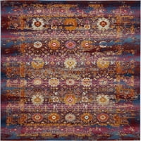 Nourison Vintage Kashan Farsça Kırmızı Renkli 4' 6' Alan Kilim