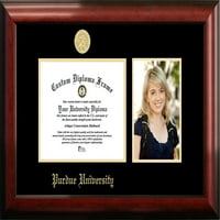 Purdue Üniversitesi 9.625w 7.625h Portreli Altın Kabartmalı Diploma Çerçevesi
