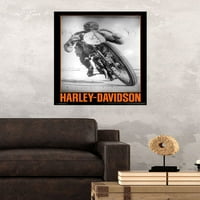 Harley-Davidson Motosikletler - Klasik Yarışçı Posteri