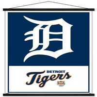 Detroit Tigers - Manyetik Çerçeveli Logo Duvar Posteri, 22.375 34