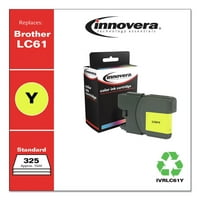 Remanufactured Remanufactured Innovera IVRLC61Y Yellow Ink Cartridge, Replacement for Brother LC61Y