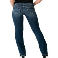 Gümüş Jeans A.Ş. Kadın Salı Low Rise Slim Bootcut Kot Pantolon, Bel Ölçüleri 24-36