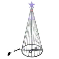 4' Çok renkli LED ışık gösterisi koni Noel ağacı ışıklı Yard sanat dekorasyon
