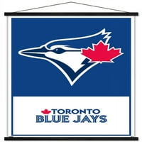 Toronto Blue Jays - Manyetik Çerçeveli Logo Duvar Posteri, 22.375 34