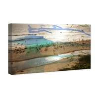 Wynwood Stüdyo Denizcilik ve Kıyı Duvar Sanatı Tuval Baskılar 'Tunitas Beach' Kıyı-Kahverengi, Mavi