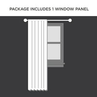 Ev Özü Paige Beyaz Tek Şeffaf Çubuk Cep Pencere Paneli Perde, 54 ”96
