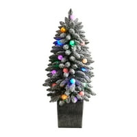 Neredeyse doğal Prelit LED çok renkli ışıklar, akın köknar yapay Noel ağacı, 3'
