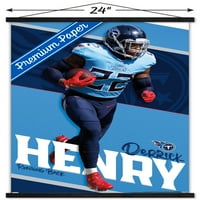 Tennessee Titans - Manyetik Çerçeveli Derrick Henry Duvar Posteri, 22.375 34