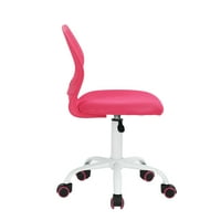 Ayarlanabilir Yükseklik ve Döner ile Görev Ofis Koltukları Masa Sandalye - Pembe