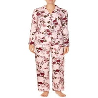 Clair De Lune Uzun Kollu Yakalı Çiçekli Pijama Takımı