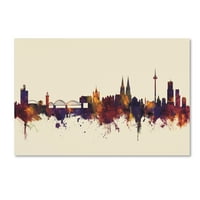 Marka Güzel Sanatlar 'Köln Almanya Skyline V' Michael Tompsett tarafından Tuval Sanatı