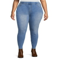 Terra & Sky Kadın Büyük Beden Jeggings Kot Pantolon