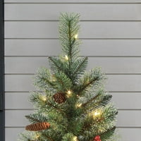 Tatil zamanı buz boncuk Noel Pot ağacı açık ışıklar, 4ft