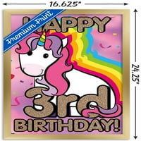Ellie Ripberger Unicorn- 3. Doğum Günün Kutlu Olsun Duvar Posteri, 14.725 22.375