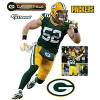 Kil Matthews Green Bay Packers NFL 16 Takım Arkadaşı Fathead Duvar Çıkartması